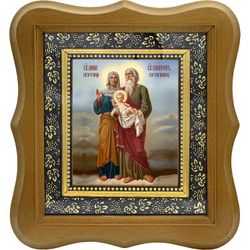 Праведные Симеон Богоприимец и Анна Пророчица. Икона на холсте.