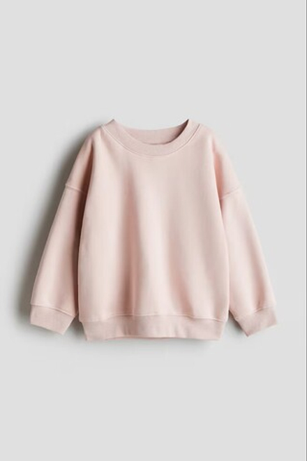 H&M Толстовка с круглым вырезом, пудрово-розовый