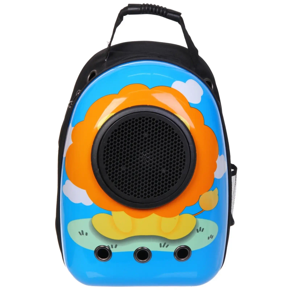 Рюкзак - переноска для животных «ЛЮБИМЫЙ БРО», Я - Лев!, 27*33*43см/до 7кг (сетка, иллюминатор, подложка) (Пакет и Лейбл)