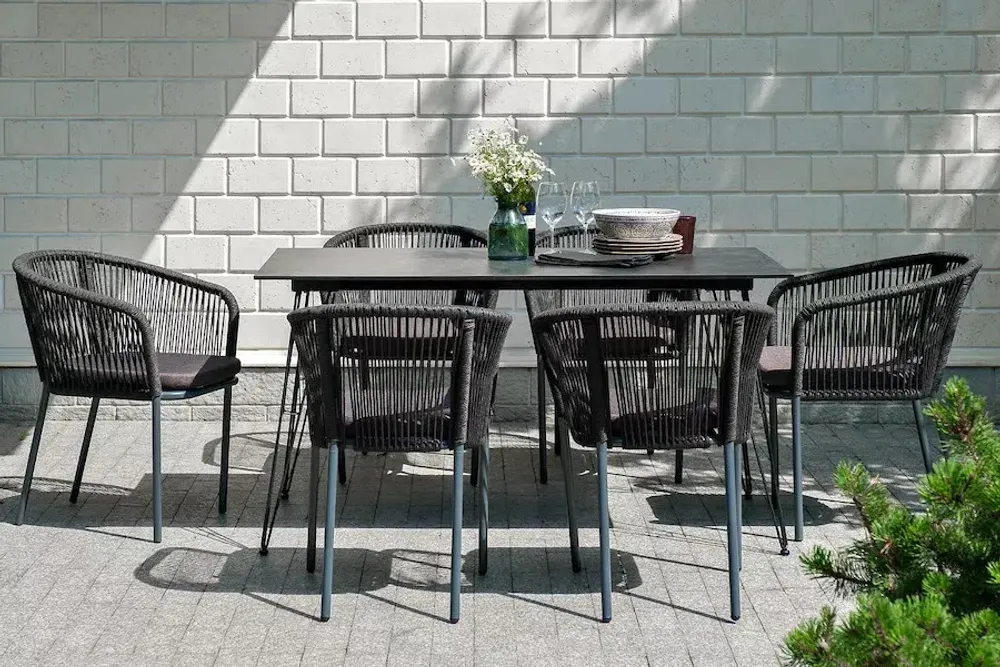 "Милан" обеденная группа на 6 персон, цвет темный