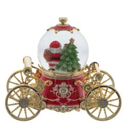 GAEM Фигурка декор "Дед Мороз" в стекл шаре (муз, подсвет, вьюга, 3xAAA н/п), D10 см, L22 W11 H19 см