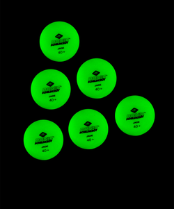 Мяч для настольного тенниса Glow in the dark, 6 шт.