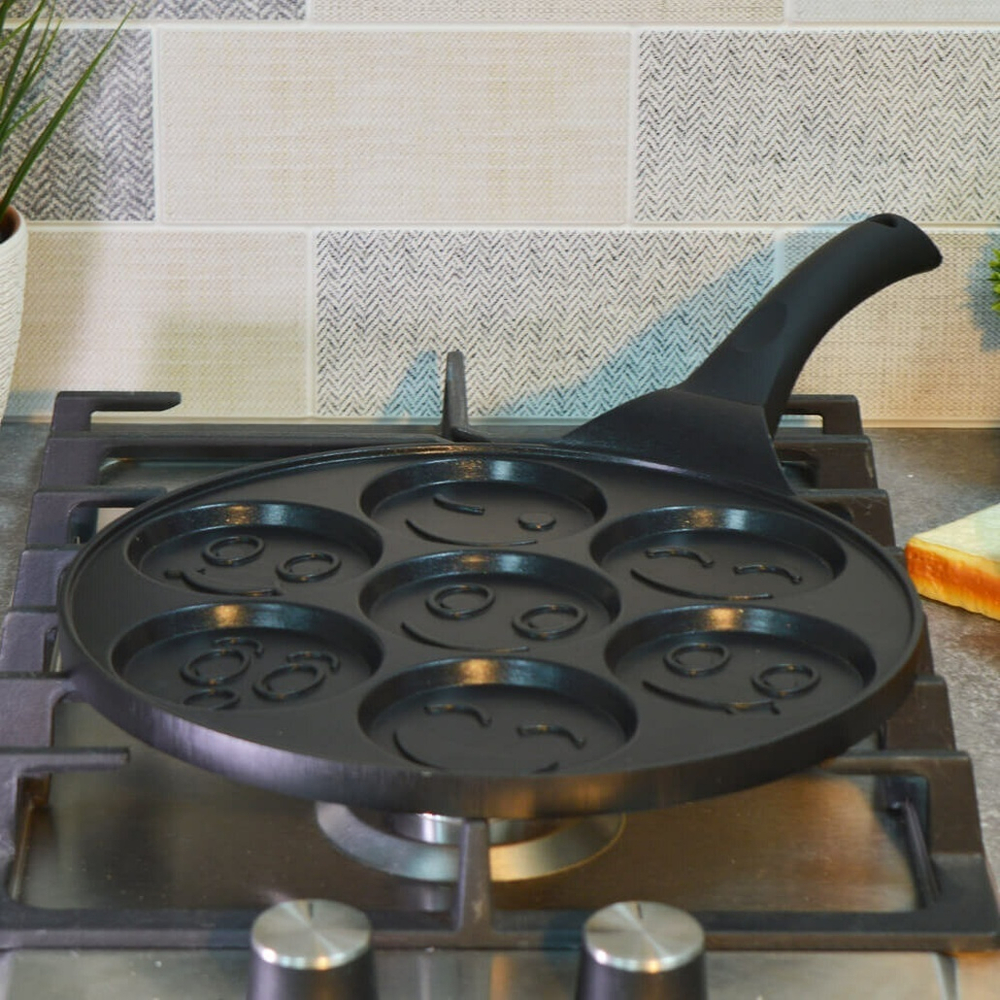 Сковорода для оладий 26см "Улыбки" с антипригарным покрытием, индукция