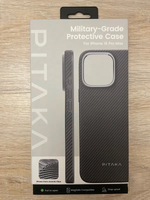 PITAKA Ultra-Slim Case for IPhone 16 Pro Max Black/Grey