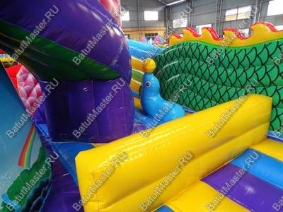 Коммерческий надувной батут "Хижина дракона", 15*8*6,3 м