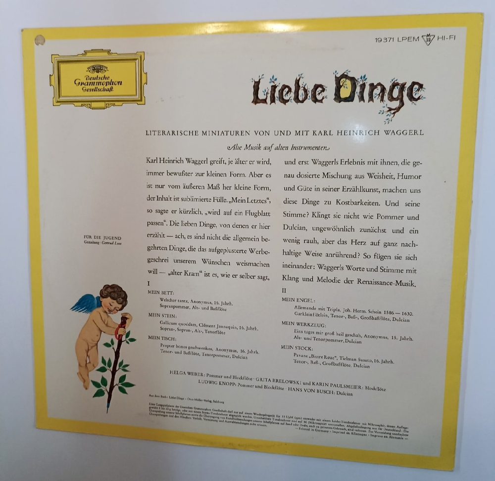 Karl Heinrich Waggerl Liebe Dinge (Germany 1962)