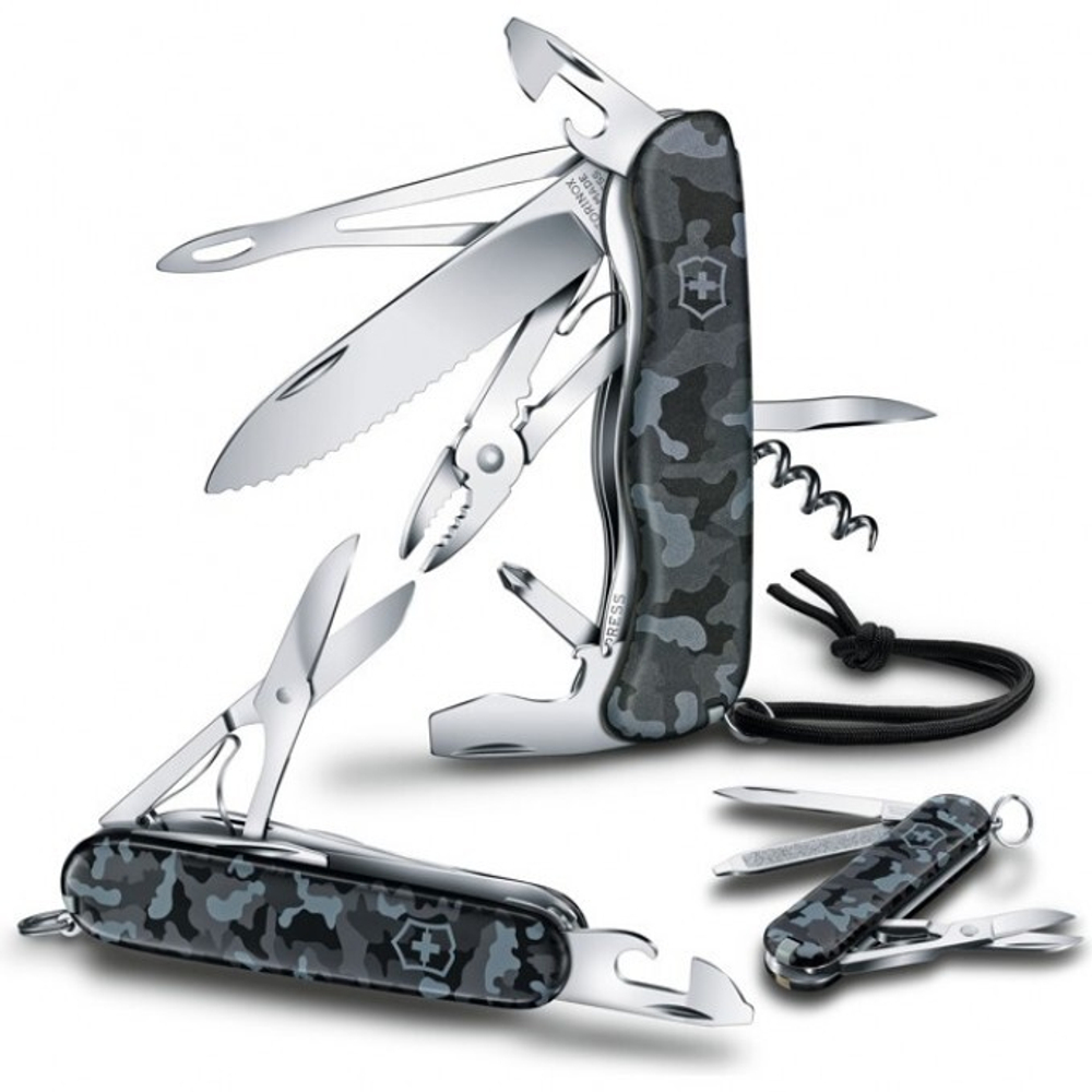 Нож Victorinox Huntsman, 91 мм, 15 функций, морской камуфляж