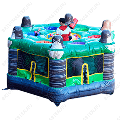 Надувная командная игра "Поймай крота" 4,3*4,3*1,8м