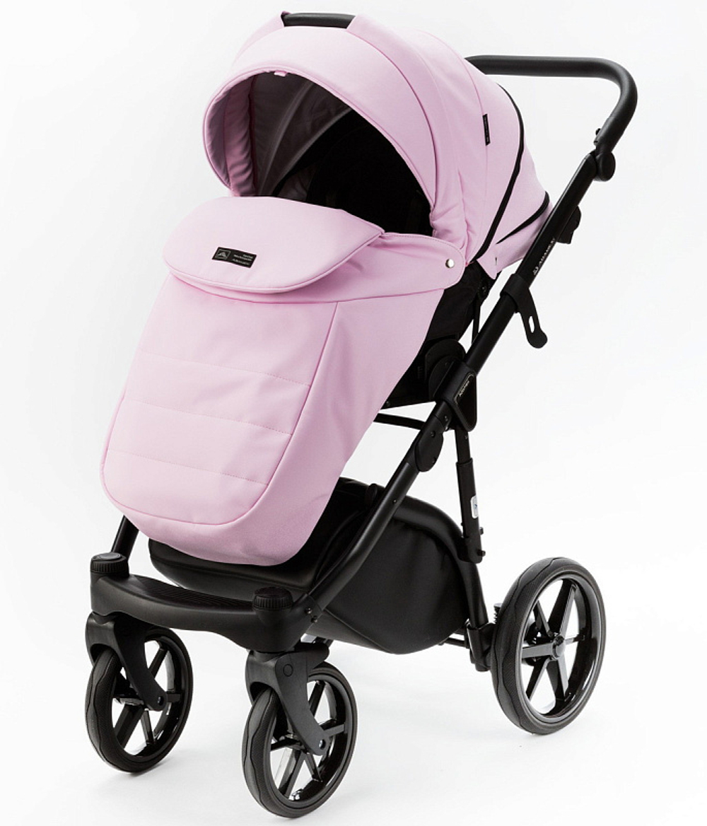 Детская коляска Adamex Nola Deluxe 3 в 1 N-SA16 (РОЗОВ. ЗЕФИР КОЖА)