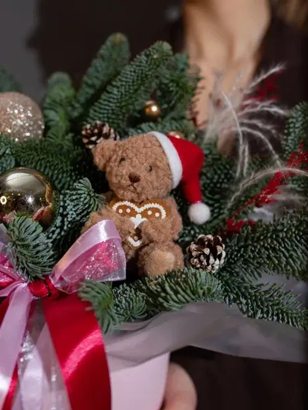 Новогодняя композиция Мишка в лесу