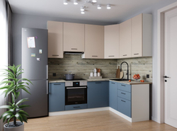 Кухонный гарнитур угловой Жемчуг 2200х1600 столешница 26 мм