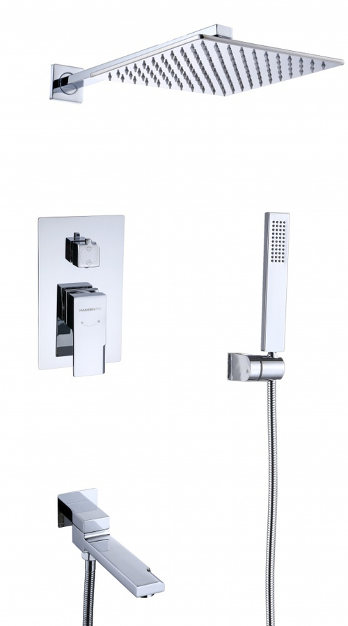 34095 Смеситель встраиваемый для душа с 3-функ. (ХРОМ) HansenPRO (5/1шт)