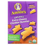 Annie's Homegrown, органические запеченные крекеры с чеддером в форме кроликов, двойной сыр, 213 г (7,5 унции)