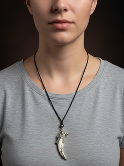 Амулет подвеска оберег Волчий Клык Зуб Волка талисман на шею