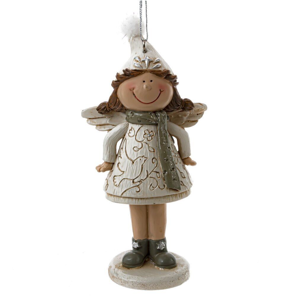 GAEM Фигурка декоративная подвесная "Девочка-ангел", L5 W3,5 H11 см, 3в.