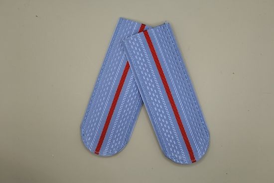 Погоны "Полиция МВД" серо-голубые с 1 красным просветом нов\обр (пластик)