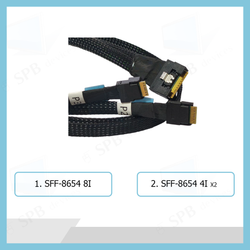 Кабель 2xSLIMLINE SAS 4i SFF-8654 - SLIMLINE SAS 8i SFF-8654 0.8 м