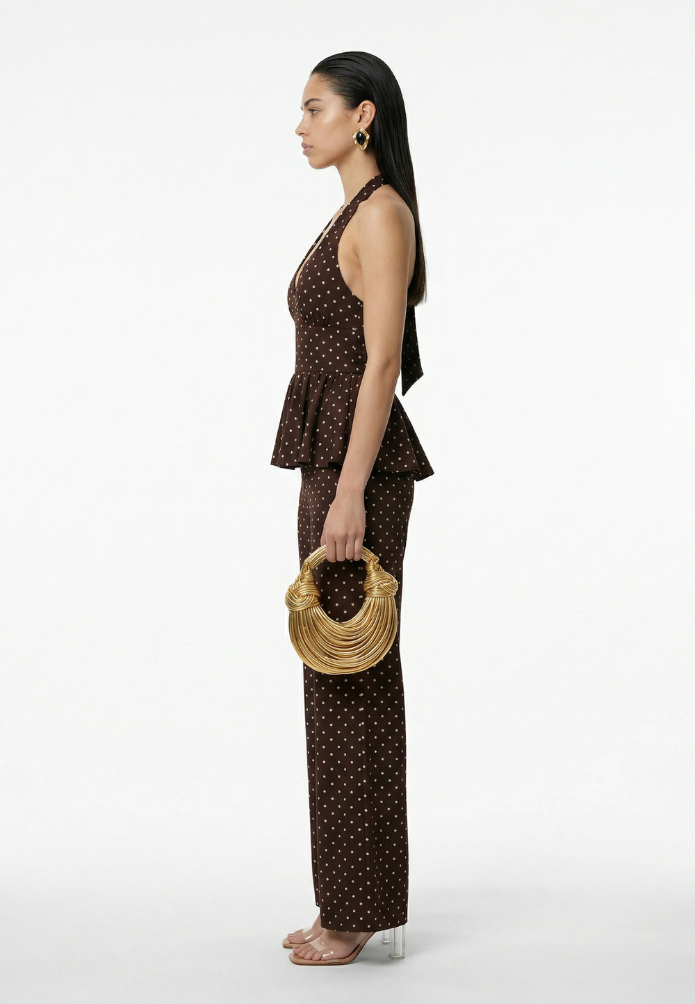 Блуза-топ с баской