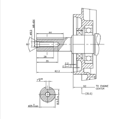 Двигатель Loncin G270FD (A type) D25 5А