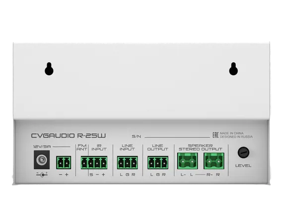 CVGAUDIO R-25W настенный низкоомный (low-impednce) двухканальный (stereo) микшер-усилитель