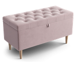 Пуф ГАММА 80 велюр (светло-розовый), Опоры светлые