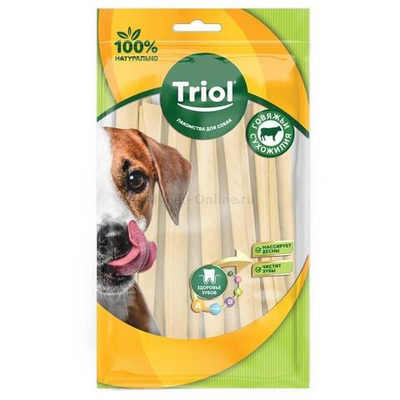 Палочки жевательные белые, 15см (уп.8шт.), серия DENTAL, Triol