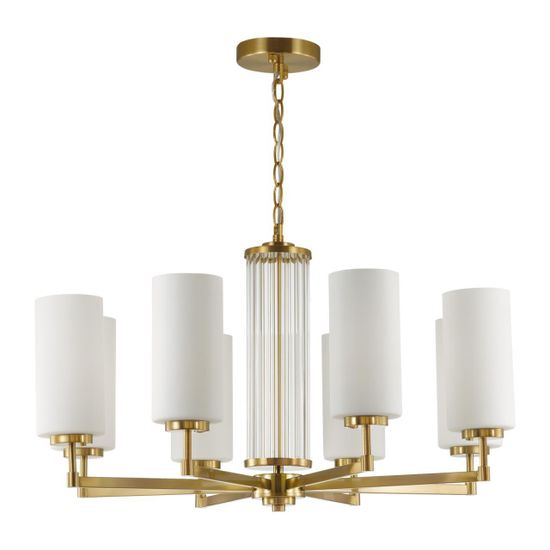 4990/8 HALL ODL23 657 матов. золотой/белый/стекло Люстра E27 8*40W KASALI