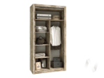 Шкаф 2-х с полками Гостиная Ривьера (дуб юкон/бетон темный)