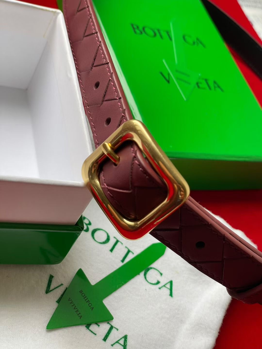 Ремень с крупным клетчатым плетением