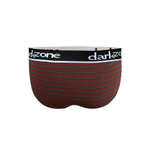 Серые мужские трусы-брифы с вырезом и полосками (Размер: L) (Цвет: серый)