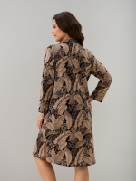 Туника Д-119/коричневый-меланжлистья