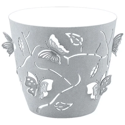 Горшок для цветов Plast Team Butterflies 1,4 л D145 мм круглый 147х134 мм серый шторм