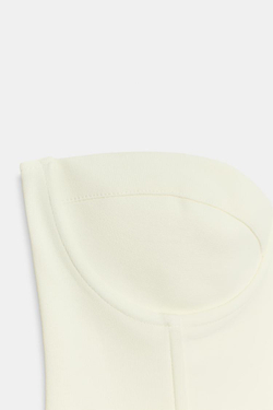 ZARA ЭЛАСТИЧНЫЙ ТРИКОТАЖНЫЙ КОРСЕТ, ЖЕЛТОВАТО-БЕЛЫЙ