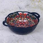 Форма керамическая для запекания «Марракеш» синяя 24*19,5*7см