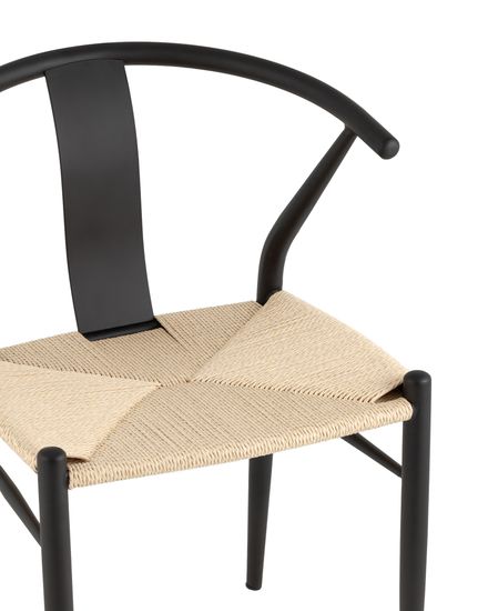 Стул обеденный Wishbone  Style металлический бежевый