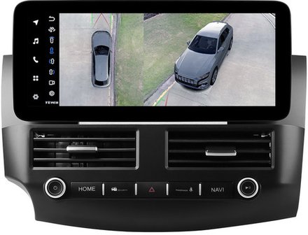 Магнитола для Mitsubishi Outlander XL 2005-2012, Peugeot 4007, Citroen C-Crosser - Teyes LUX ONE 360 монитор 12.3" 2K QLED на Android 10, 6/128Гб, CarPlay, 4G SIM-слот, 4 камеры в комплекте