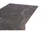 Керамический стол Woodville Саливан 180x90 nero marquina, дуб бомонд лофт