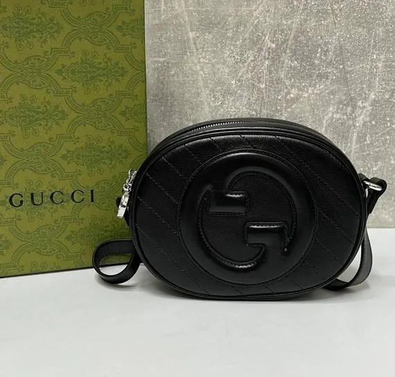 Сумка через плечо женская Gucci Blondie из кожи черный