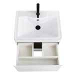 Тумба напольная с раковиной BelBagno ALBANO-600-2C-PIA-BL Bianco Lucido, раковина BB600/455-LV-MR-ALR