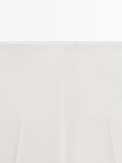 Massimo Dutti Широкие объемные брюки, кремовый