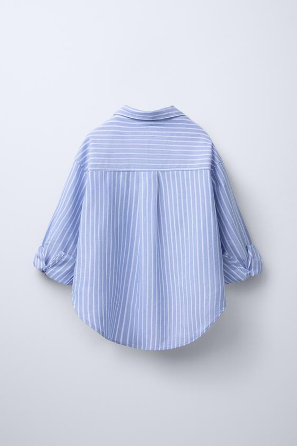 ZARA РУБАШКА ОКСФОРД И ФУТБОЛКА В РУБЧИК, СИНИЙ/БЕЛЫЙ