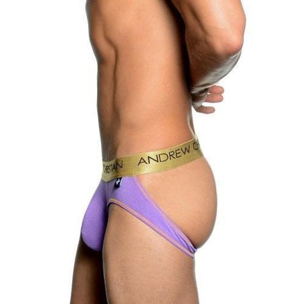 Мужские трусы джоки фиолетовые Andrew Christian Infiniti Jock purple AC28