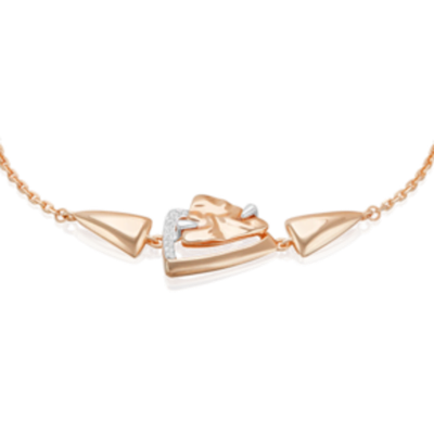 Браслет «Интрига» из красного золота c натуральными топазами white Артикул: 05-0761-00-201-1110