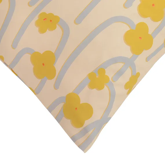 Набор из двух наволочек горчичного цвета с принтом "Полярный цветок", Scandinavian Touch, 50х70 см