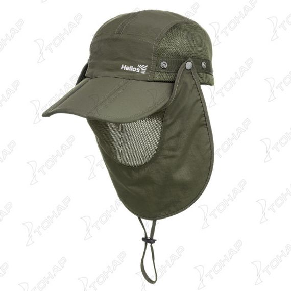 Бейсболка Helios с защитой шеи и лица (олива)