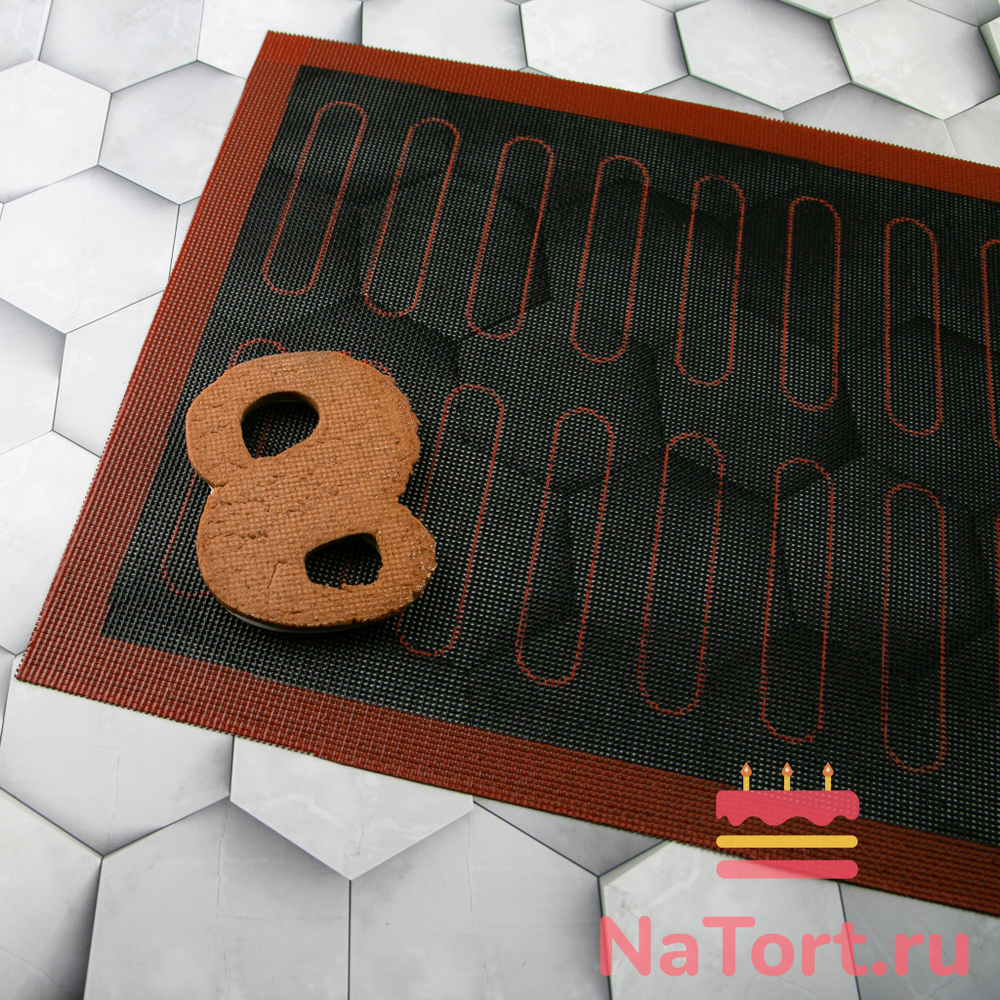 Коврик армированный с разметкой для эклеров 40x30