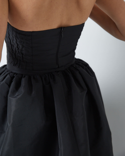 Топ-корсет из тафты черный