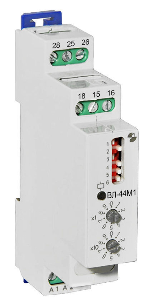Реле времени ВЛ-44М1 0,1сек-99час, 2 переключающих, 8А, универсальное питание