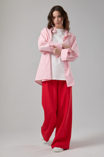 Брюки палаццо красные