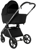 Детская коляска Pituso Teffy 4 в 1 с автокреслом Baesa Black с базой Caviar Black/Graphite